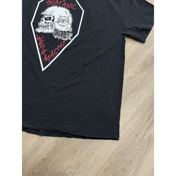 Vintage Y2K Slayer Slatanic Wehrmacht Skull Soldier Band Tee Album Tour Concert - Picture 16 of 16